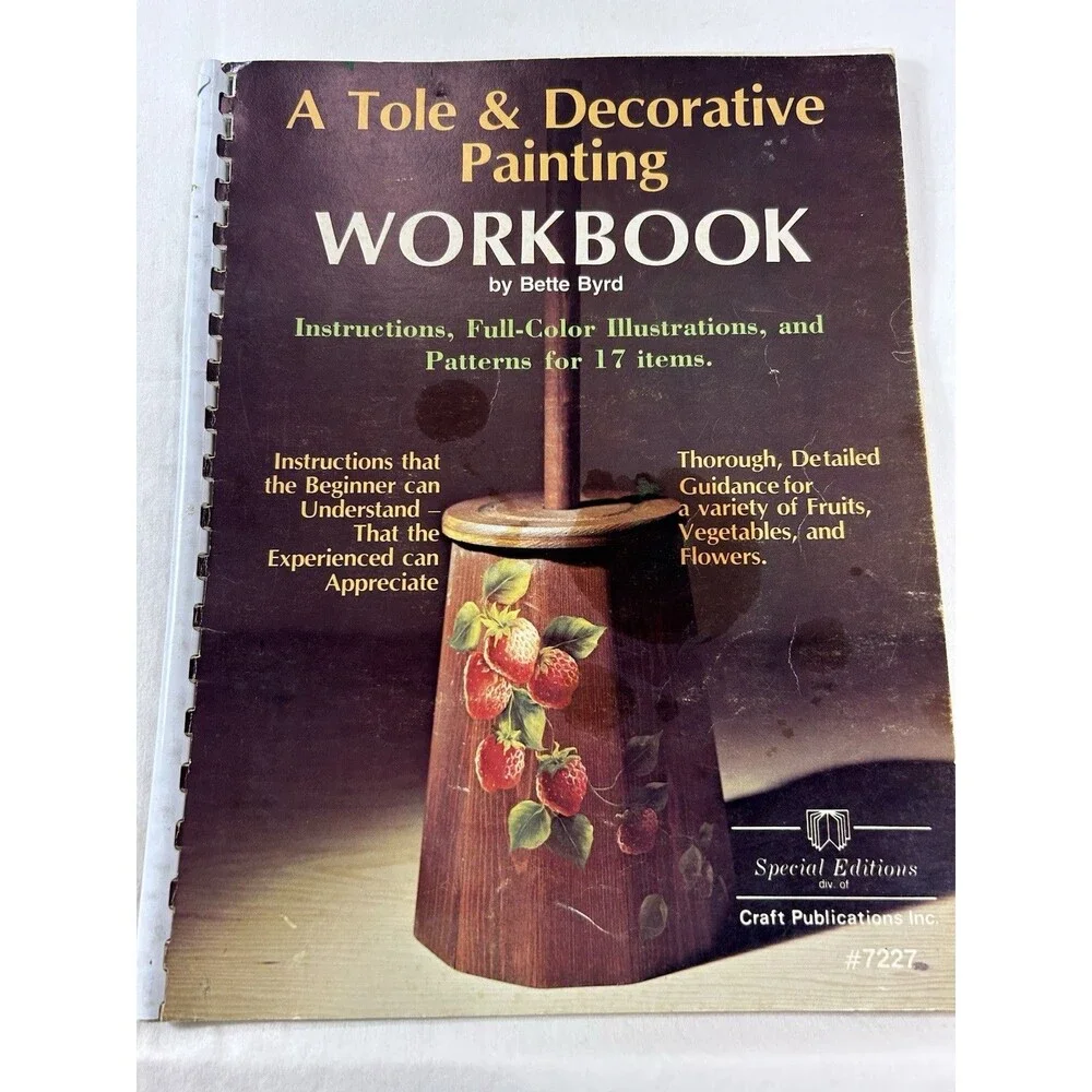 Vintage Bette Byrd Tole Decorative Painting Workbook 1977 Folk Art Patterns